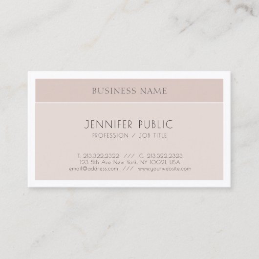 Trendy Elegante Modish Kleuren Slimme Ontwerp Duid Visitekaartje (Voorkant)