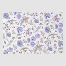 Trendy Elegante Paarse Violet Wilde Bloemen Feest
