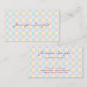 Trendy Elegante Pastel Kleuren Modern Eenvoudig On Visitekaartje (Voorkant / Achterkant)