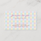 Trendy Elegante Pastel Kleuren Modern Eenvoudig On Visitekaartje (Achterkant)