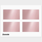 Trendy Elegante Roze Gouden Blank Moderne Sjabloon Rechthoekige Sticker (Vel)