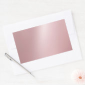 Trendy Elegante Roze Gouden Blank Moderne Sjabloon Rechthoekige Sticker (Envelop)