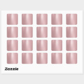Trendy Elegante Roze Gouden Lege Moderne Sjabloon Vierkante Sticker (Vel)