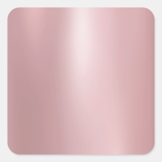 Trendy Elegante Roze Gouden Lege Moderne Sjabloon Vierkante Sticker (Voorkant)