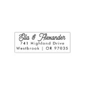 Trendy Elegante Script Familie Adres Stempel (Design)