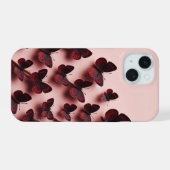 Trendy & elegante vlinders Ontwerp iPhone 15 Hoesj Case (Achterkant horizontaal)