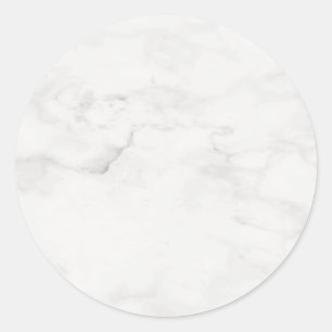 Trendy Elegante Witte Marmeren Blanco Sjabloon Aan Ronde Sticker