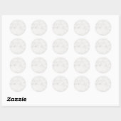 Trendy Elegante Witte Marmeren Sjabloon Custom Ronde Sticker (Vel)