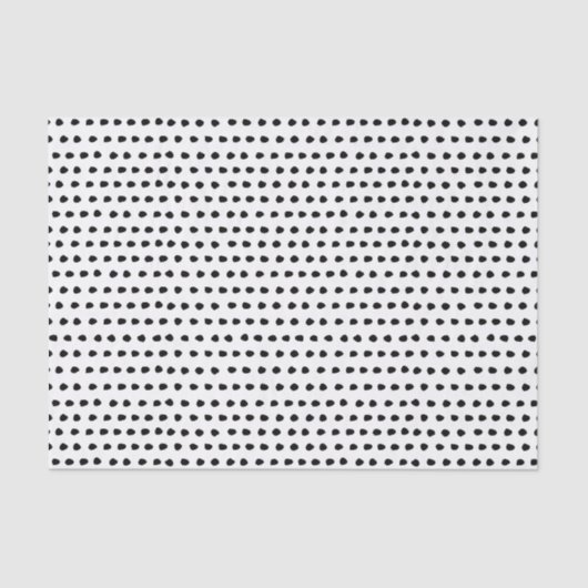 Trendy Elegante Zwart-witte Patroon van het Stip Tissuepapier (Voorkant)