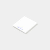 Trendy Elektrisch Blauw Neon Hart Persoonlijk Post-it® Notes (Schuin)