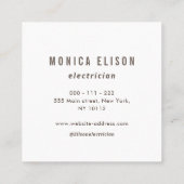 trendy elektrisch visitekaartje (Achterkant)