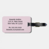 Trendy Elephants Flowers Anchors Hearts Monogram Bagagelabel (Achterkant horizontaal)