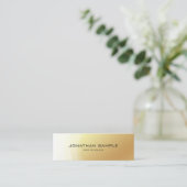 Trendy Elite Gold Design Elegant Modern Plain Mini Visitekaartje (Staand voorkant)