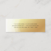 Trendy Elite Gold Design Elegant Modern Plain Mini Visitekaartje (Achterkant)