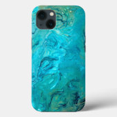 Trendy emerald faux marble abstract design Case-Mate iPhone case (Achterkant)
