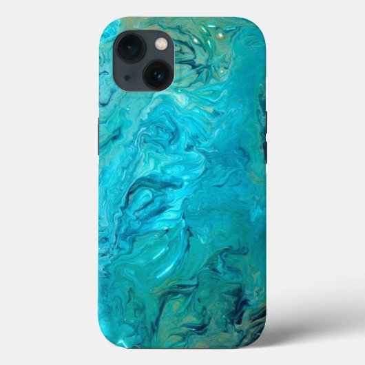 Trendy emerald faux marble abstract design Case-Mate iPhone case (Achterkant)