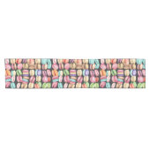 Trendy en artistieke Waterverf Macarons Print Korte Tafelloper (Horizontaal)