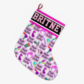 TRENDY EN CHIQUE GEPERSONALISEERDE KAPSTER KOUSEN GROTE KERSTSOK (Voorkant (Hangend))