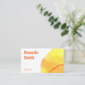 Trendy en eenvoudige abstracte lichte kleuren cool visitekaartje (Staand voorkant)