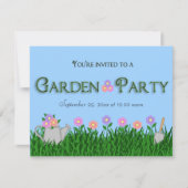 Trendy en Elegant Garden Party Invite Kaart (Voorkant)