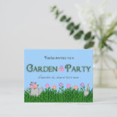 Trendy en Elegant Garden Party Invite Kaart (Staand voorkant)
