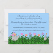 Trendy en Elegant Garden Party Invite Kaart (Achterkant)