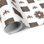 Trendy en Elegant Gecontroleerd Patroon Cadeaupapier (Rol Hoek)