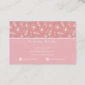 Trendy en elegant | Vet Stijlvolle Bloemen Visitekaartje (Achterkant)