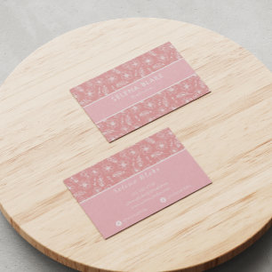 Trendy en elegant Vet Stijlvolle Bloemen Visitekaartje