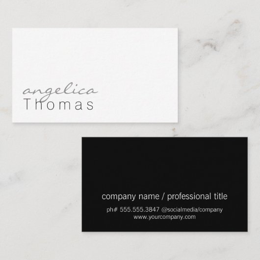 Trendy en Elegant Visitekaartje (Voorkant / Achterkant)