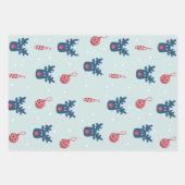 Trendy en feestelijke kerst inpakpapier vel (Voorkant 2)