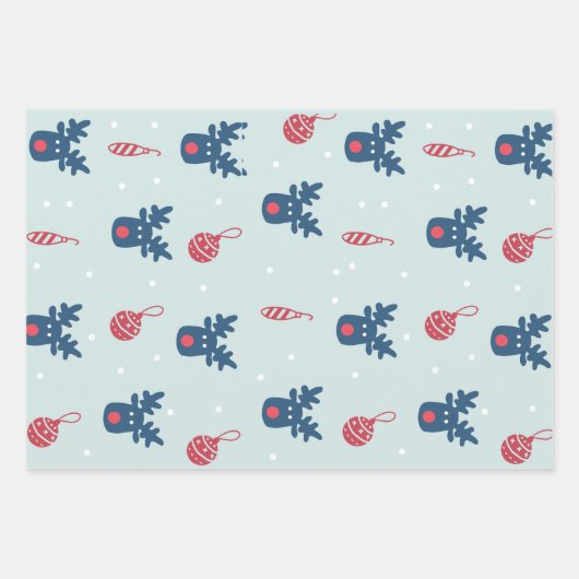 Trendy en feestelijke kerst inpakpapier vel (Voorkant 2)