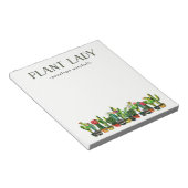 Trendy en Funny Plant Lady met Cactus Notitieblok (Schuin)