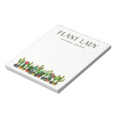 Trendy en Funny Plant Lady met Cactus Notitieblok (Linkerzijde)