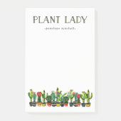Trendy en Funny Plant Lady met Cactus Post-it® Notes (Voorkant)