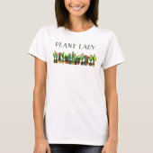 Trendy en Funny Plant Lady met Cactus T-shirt (Voorkant)