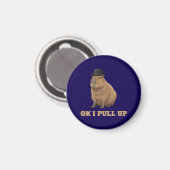 Trendy en grappig capybara-meme-ontwerp magneet (Voorkant / Achterkant)