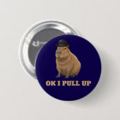 Trendy en grappig capybara-meme-ontwerp ronde button 5,7 cm (Voorkant /achterkant)