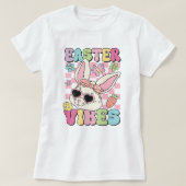 Trendy en Groovy Pasen Vibes Bunny T-shirt (Design voorkant)