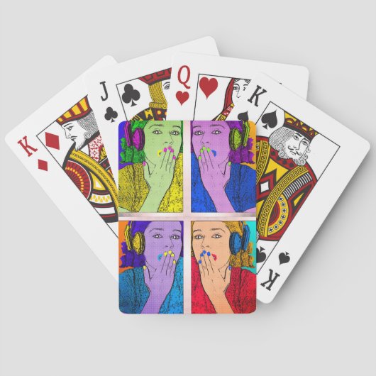 Trendy en kleurrijk pokerkaarten (Achterkant)