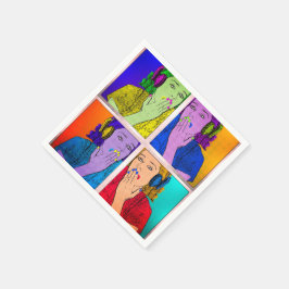 Trendy en kleurrijk servet