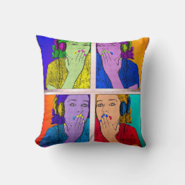 Trendy en kleurrijke fotokunst ontwerp kussen