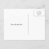 Trendy en leuk om rustig te houden save the date b aankondigingskaart (Achterkant)