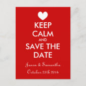 Trendy en leuk om rustig te houden save the date b aankondigingskaart (Voorkant)
