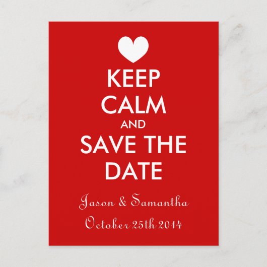 Trendy en leuk om rustig te houden save the date b aankondigingskaart (Voorkant)