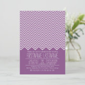 Trendy en modern Chevron Pattern Vrijgezellenfeest Kaart (Staand voorkant)