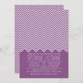 Trendy en modern Chevron Pattern Vrijgezellenfeest Kaart (Voorkant / Achterkant)