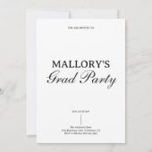 Trendy en Modern Foto Script Afstuderen Kaart (Achterkant)