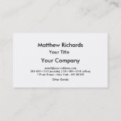 Trendy en moderne optische en zwarte illusie visitekaartje (Achterkant)