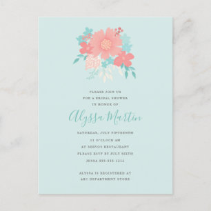 Trendy en mooi bloemendesign uitnodiging
